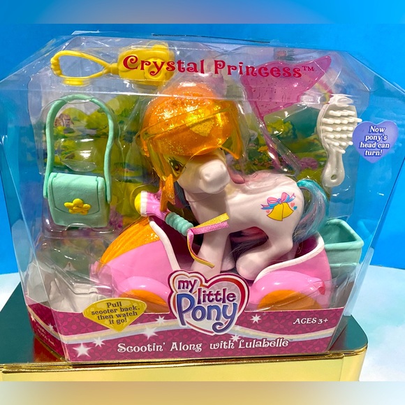 My Little Pony Other - MY LITTLE PONY G3 NWT VTG 2005 CRYSTAL PRINCESS SCOOTIN ALONG WITH LULABELLE
